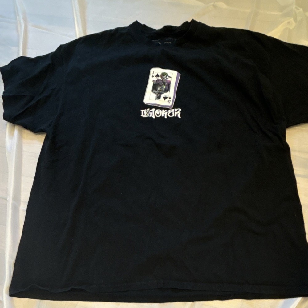Batman The Joker Double-Sided Graphic Black Cotton Crew Neck T-Shirt 2XL