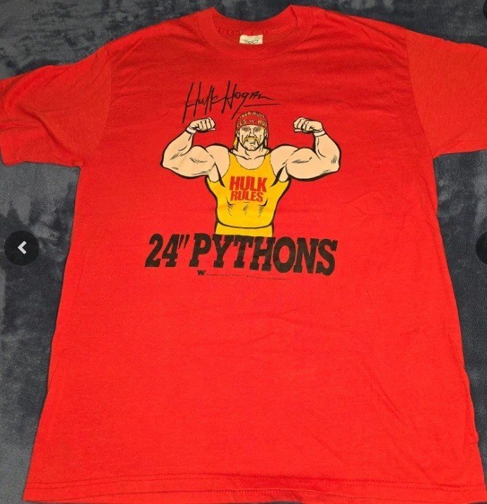 1989 Vintage Hulk Hogan Hollywood Short Sleeve Red S to 5XL Shirt VK241