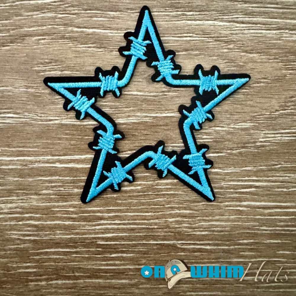 Barbed Wire Star Iron-On Patch