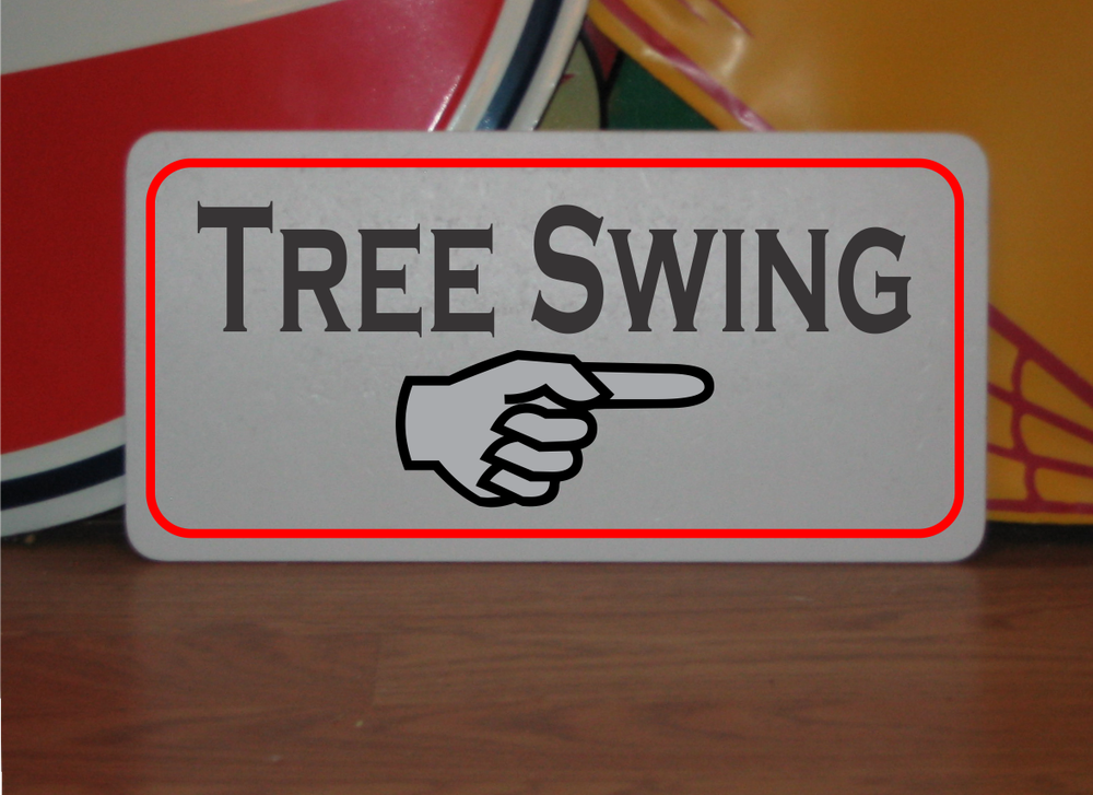 Tree Swing Metal Sign