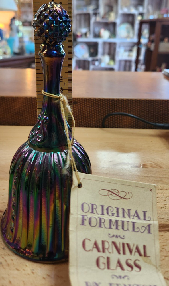 Fenton Amethyst Carnival Glass Bell,  Collectible