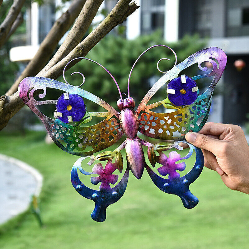 Large Vintage Metal Butterfly Garden Wall Art Sculpture Ornament