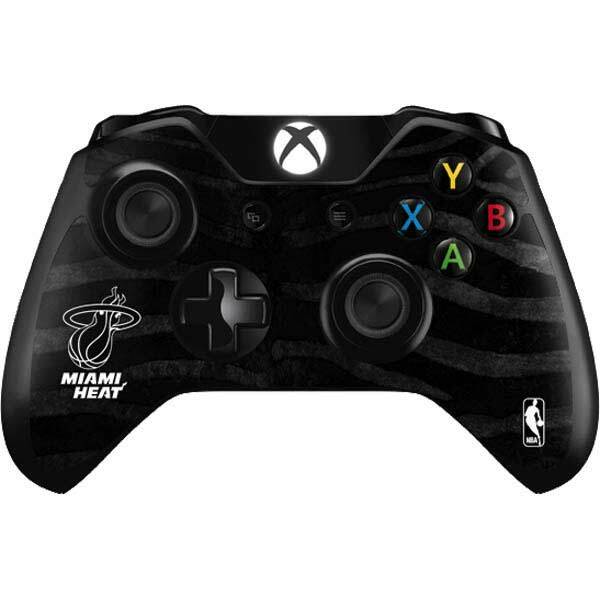 NBA Miami Heat Xbox One Controller Skin - Miami Heat Black Animal Print