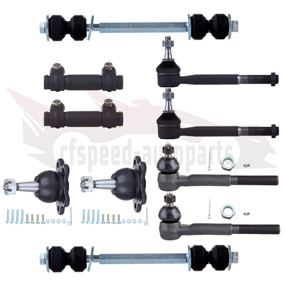 10pcs Front Suspension Ball Joints Tie Rod Ends for 1995-1999 Chevy K1500