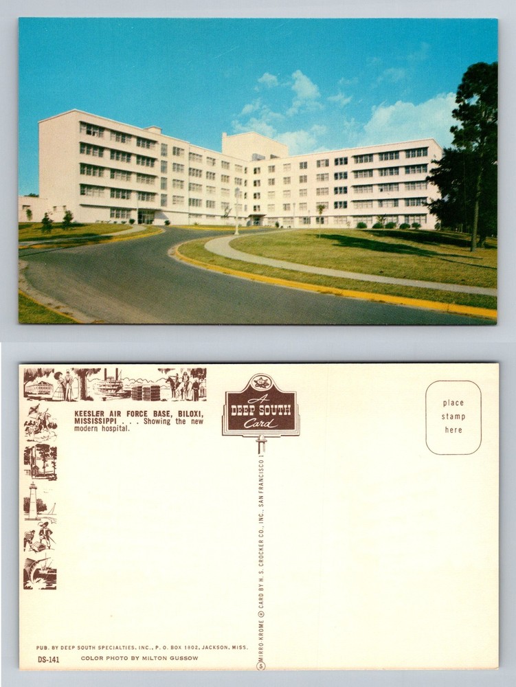 Biloxi, MS-Mississippi Keesler Air Force Base Hospital Building Vintage Postcard