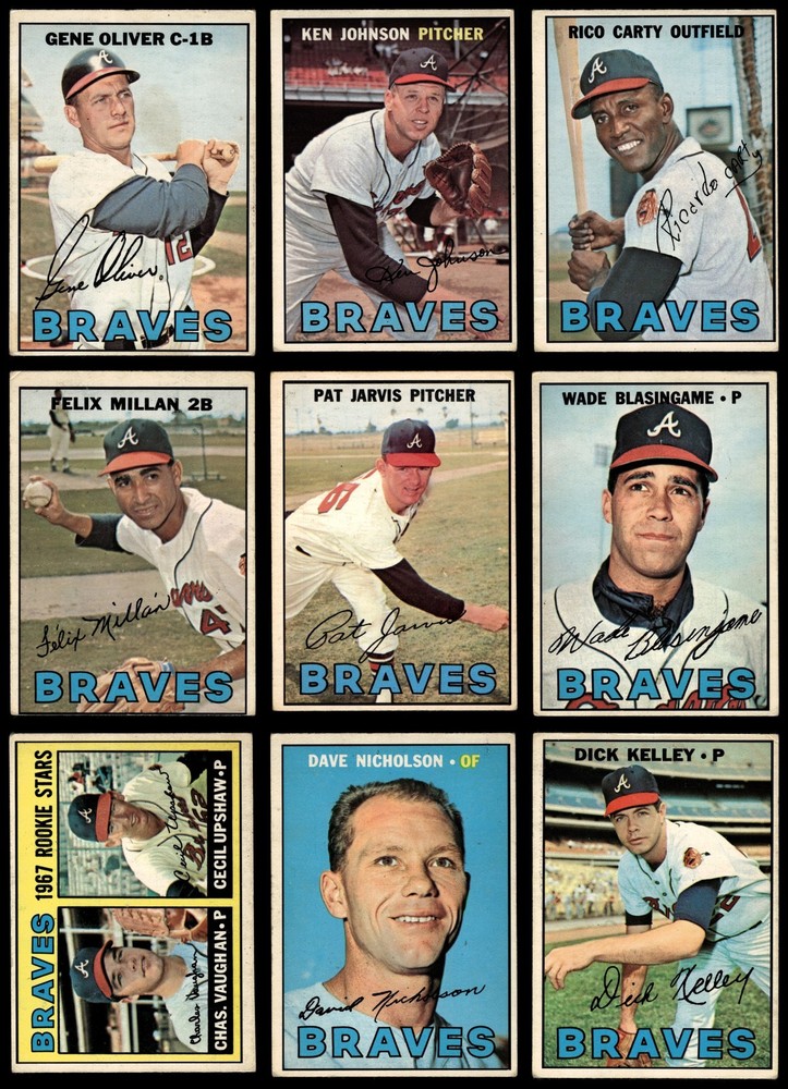1967 O-Pee-Chee Atlanta Braves Team Set 3.5 - VG+ 7227713
