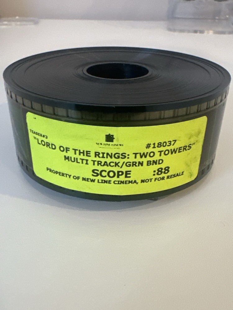 LOTR Lord of the Rings Two Towers 35mm Movie Trailer Film Reel