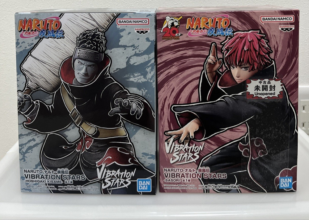 Naruto Shippuden Vibration Stars Sasori & Kisame Figure Set Banpresto Akatsuki