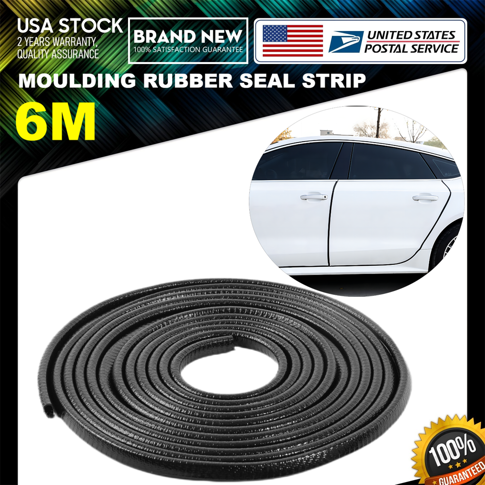 6M Car Door Trunk Seal Strip U Shape Weather Strip Edge Decoration Accessories