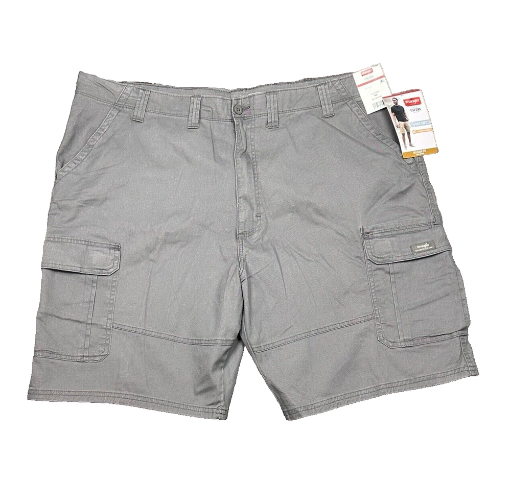 Wrangler Shorts Mens 46 Gray Cargo Relaxed 5 Star Premium 9.5