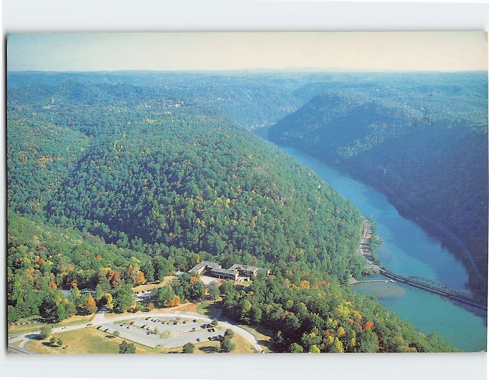 Postcard Views of the River gorge Hawks Nest State Park Ansted West Virginia USA