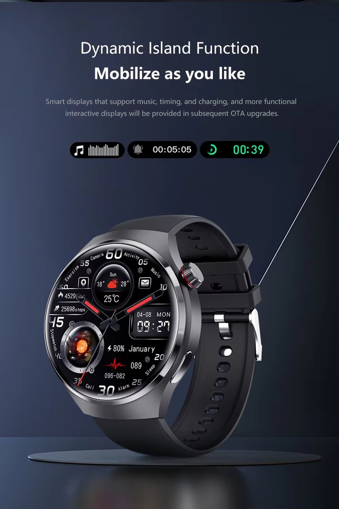 New Sports Track Men's Smart Watch Black Colour Bluetooth Call Waterproof