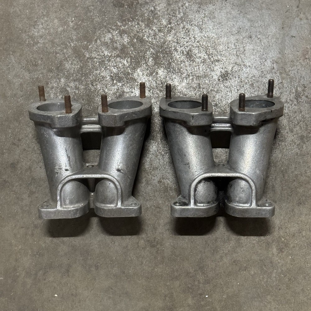 Porsche 356 912 Intake Manifold Pair for WEBER & DELLORTO Carbs