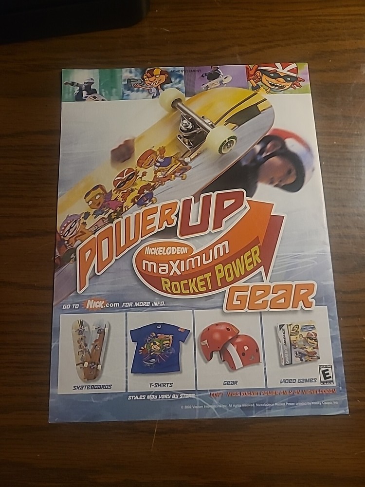 Nickelodeon Rocket Power Gear Print Ad 2000s 8x11 Great To Frame