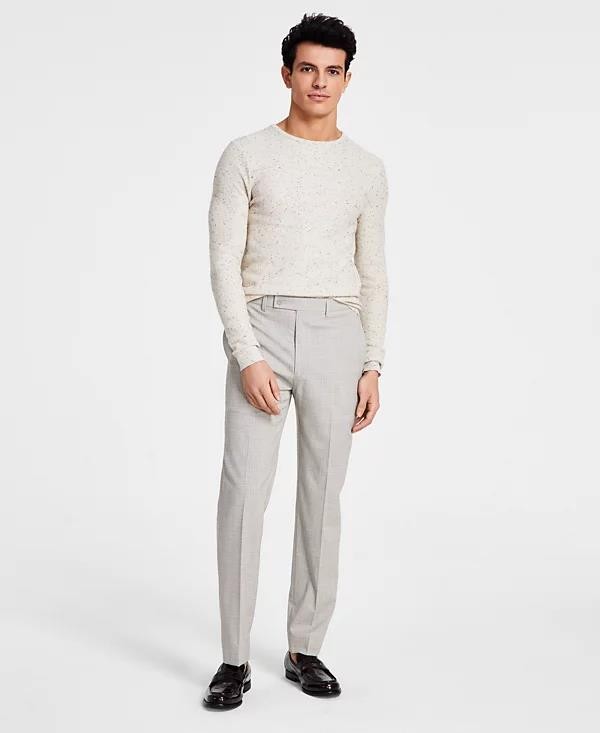Calvin Klein Men's Slim Performance Dress Tan Pants 38 X 29 NEW $95 JMROPJSY0872