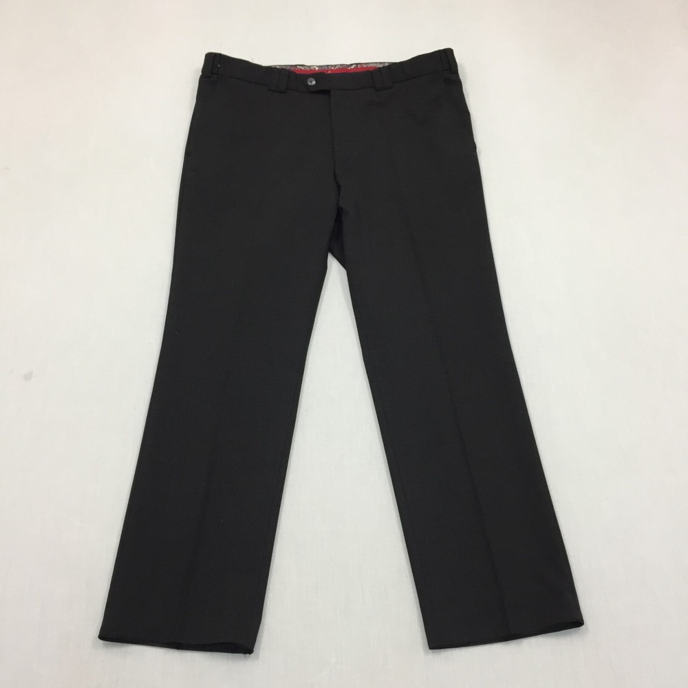 Meyer Melbourne Trousers Mens W38 L30 Straight Fit Chino Suit Grey