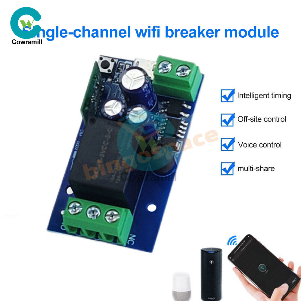 DC5V USB Smart WIFI On/Off Switch Single Relay Wireless Remote Control Switch US