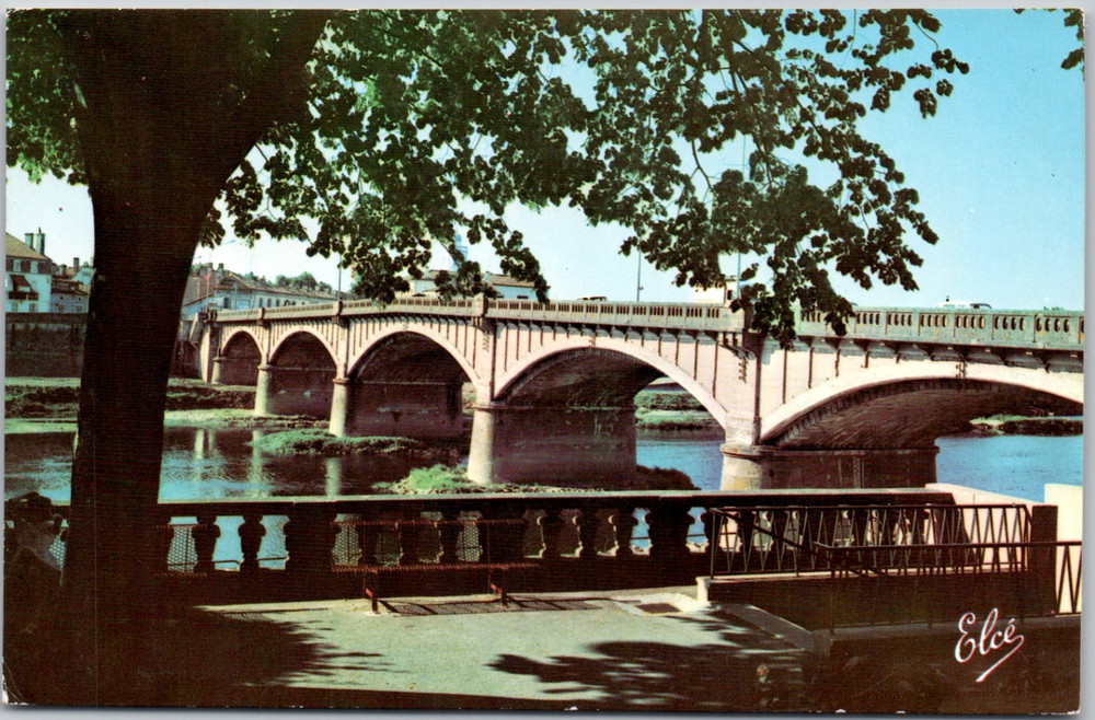Dax Landes Bridge Saint Vincent de Paul Dax France Beautiful Vintage Postcard
