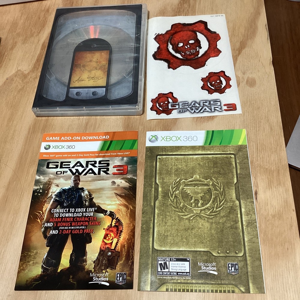 Gears of War 3 - Limited Edition Xbox 360 CIB Clean Disc