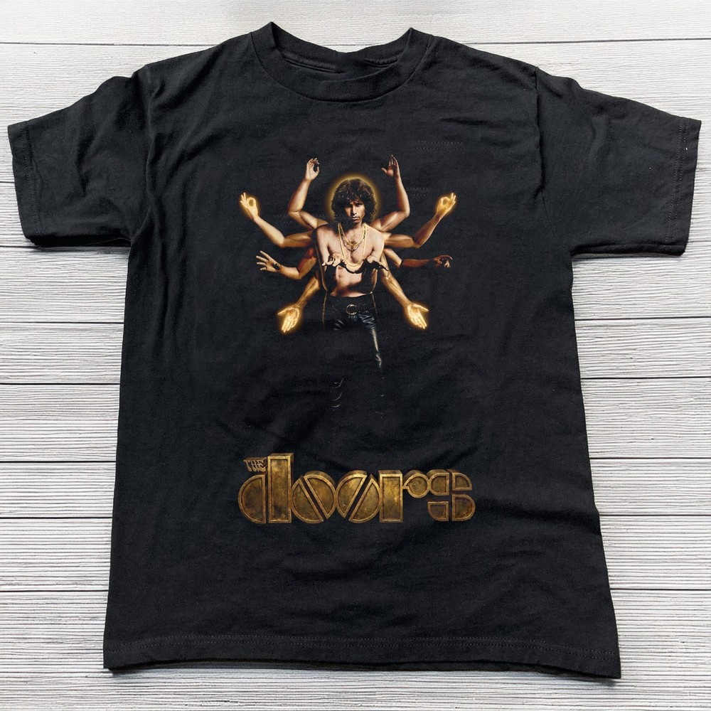 HOT! The Doors Jim Morrison Psychedelic Shiva Unisex Black T-shirt Size S-5XL