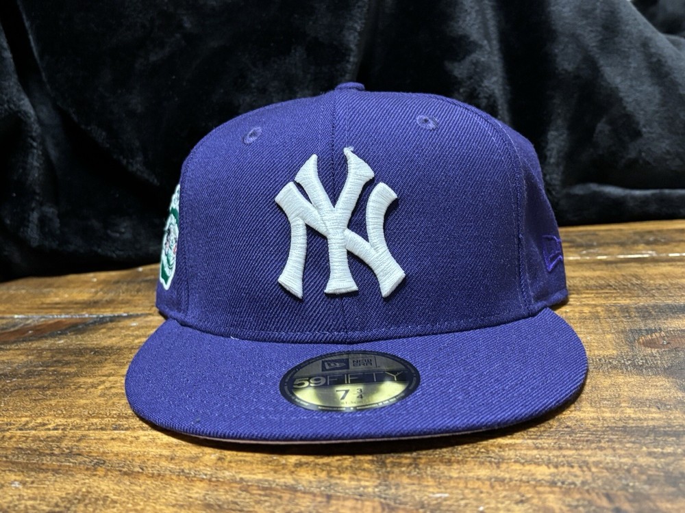 Myfitteds New York Yankees Purple White New Era Fitted 7 3/4 PinkUV Glow In Dark
