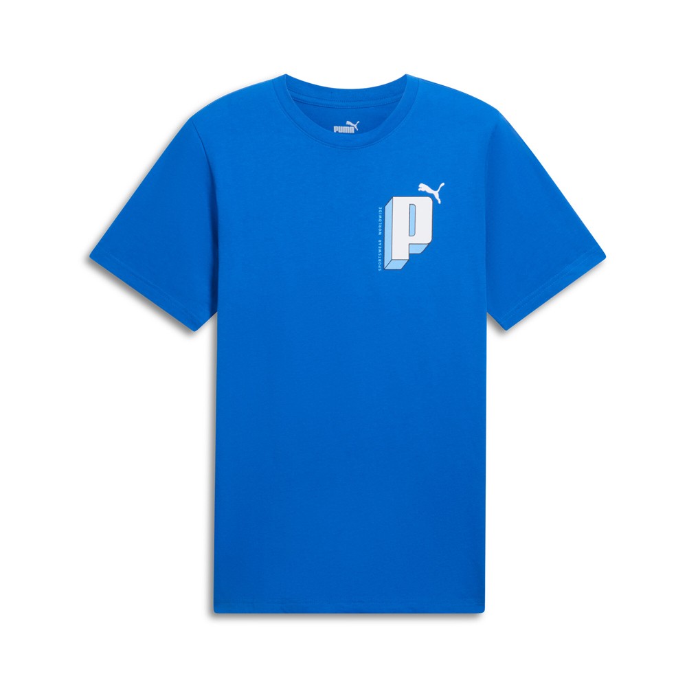 PUMA House Of Graphics Crew Neck Short Sleeve Letter T-Shirt Mens Size L  Casual