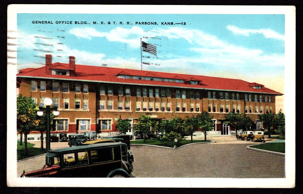 PARSONS KANSAS M.K.&T. Railroad Office Building - Missouri-Kansas-Texas 1935 MKT