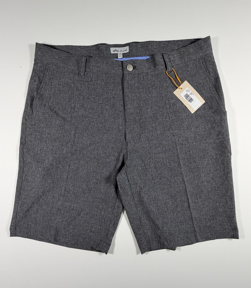 Peter Millar Shackleford Performance Hybrid Shorts Mens 36 Gray ME0EP01 NEW NWT