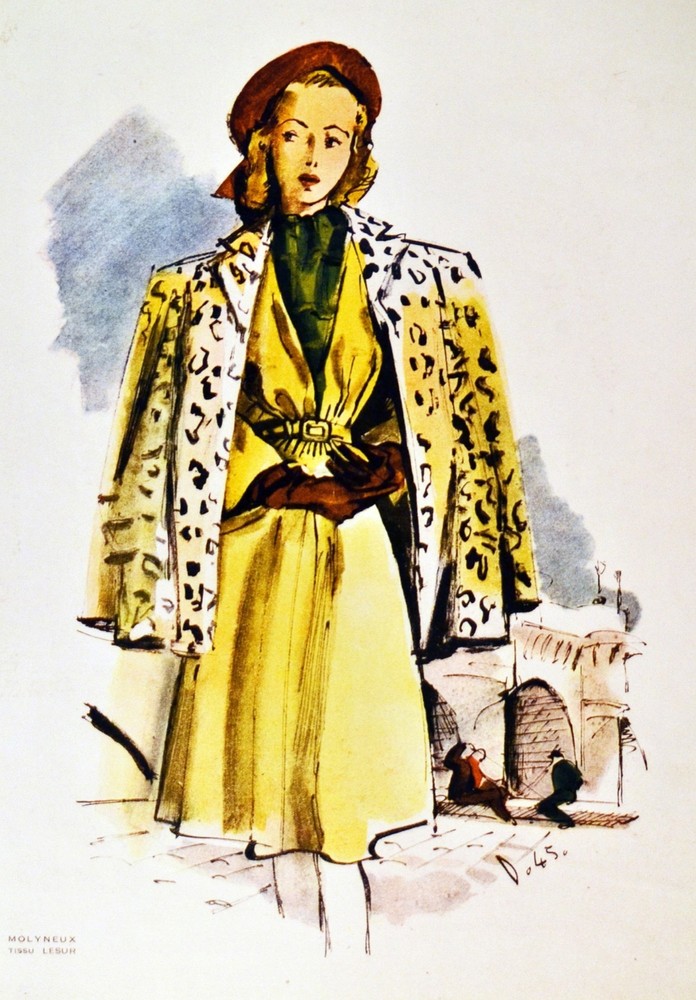 Poster print.Interior design Art.Deco Retro fashion girl.Yellow.6301