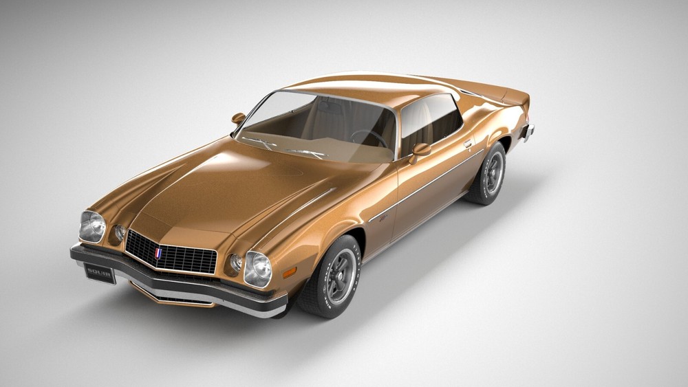 1974 Chevrolet Camaro gold | 24x36 inch POSTER | vintage classic car