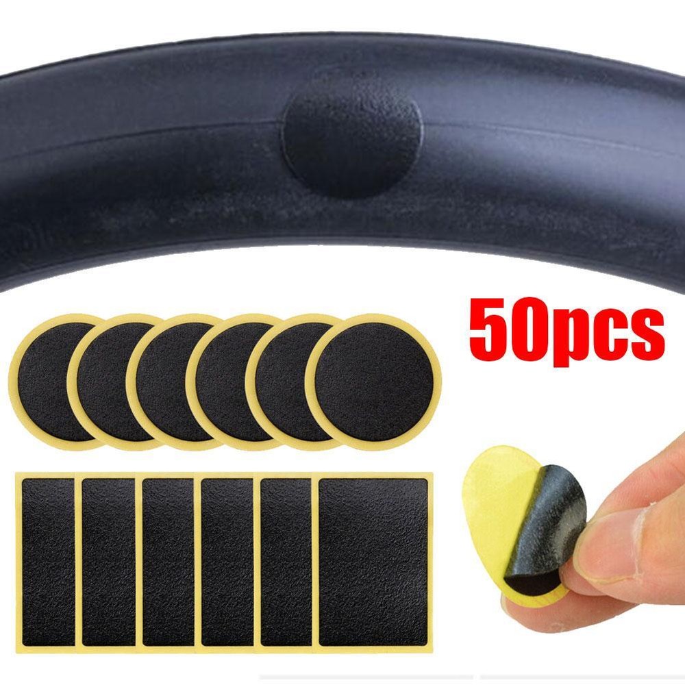 Bicycle Tire Repair Kit with Rubber Tube Cold Patches for Puncture Fix D1N1