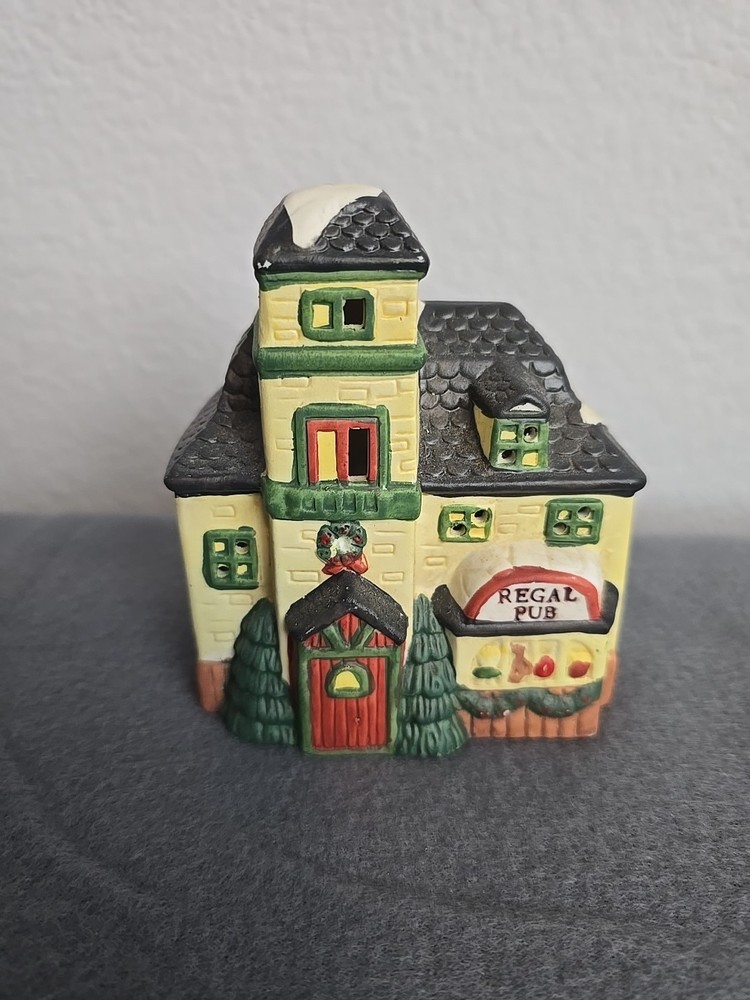 Vintage 1994 CR Holiday Collection Christmas Village House Regal Pub 4.5 Inch