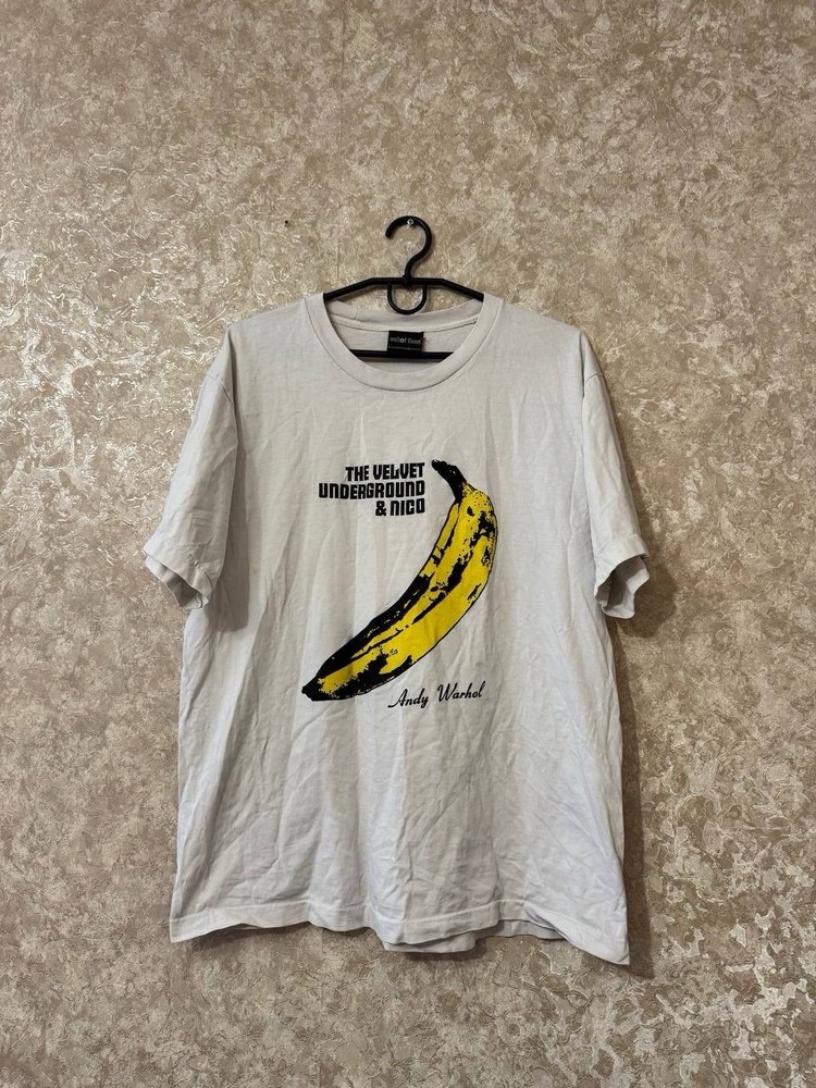 Vintage 90s Velvet Underground Style T Shirt XL Andy Warhol Banana Single Stitch