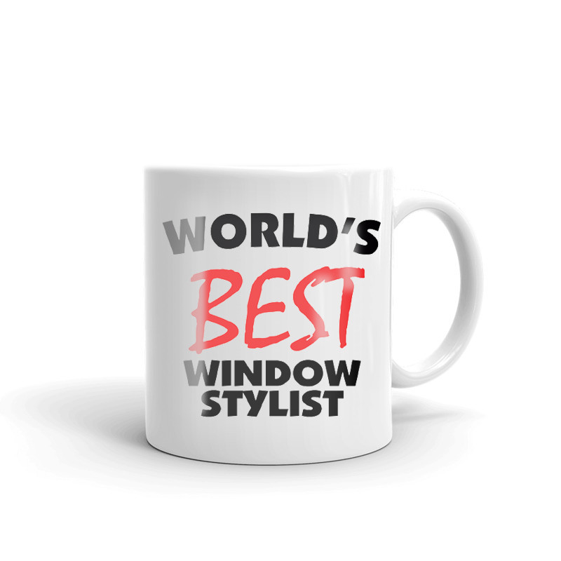 World's Best Window Stylist Coffee Tea Ceramic Mug Office Work Cup Gift