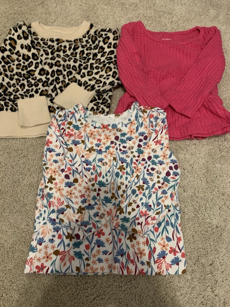 Girls 12-18 Months Long Sleeve Top Lot 3 Gap Carter’s EUC Baby Shirts