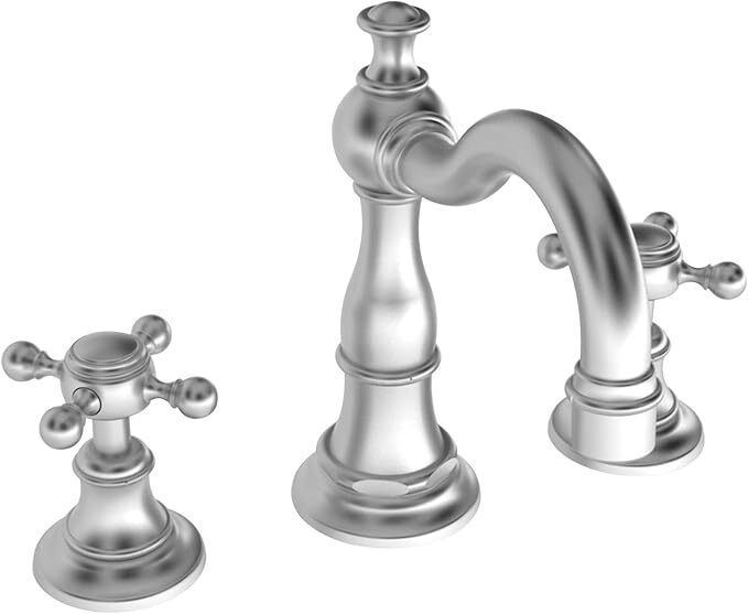 Newport Brass 1760 Victoria Double Handle Widespread Lavatory  - Satin Nickel