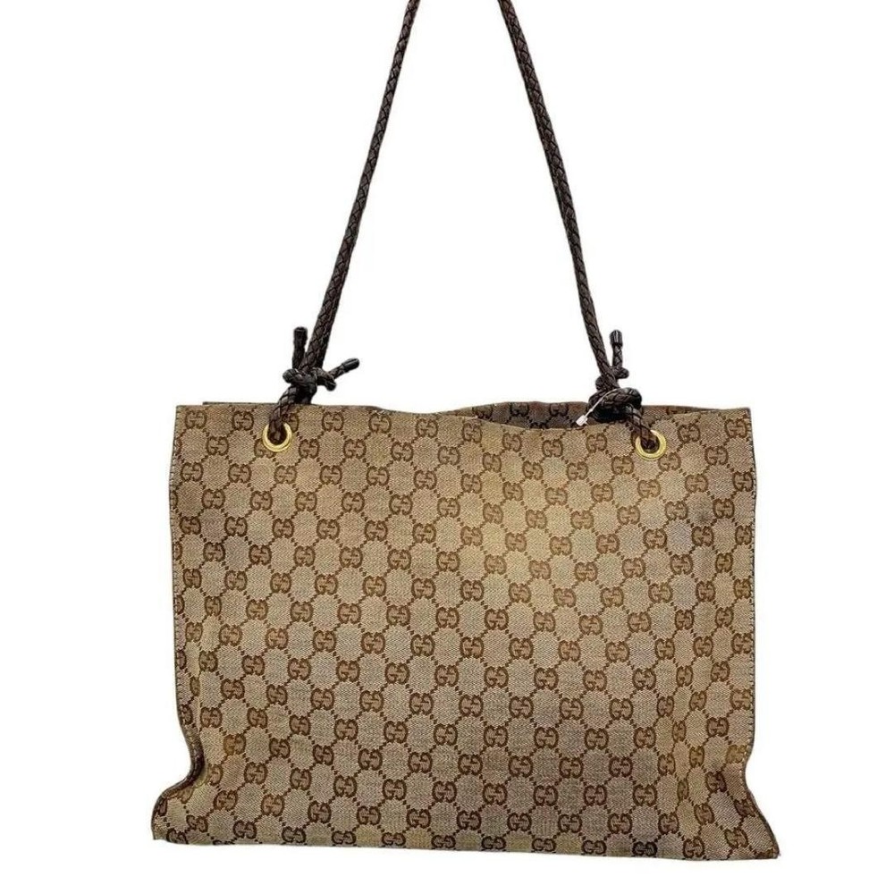 GUCCI GG Canvas Beige Tote Bag Authentic G06111532