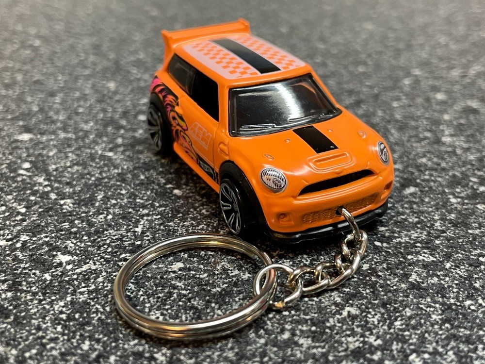 Mini Cooper S Keychain Orange Hot Wheels Matchbox JCW