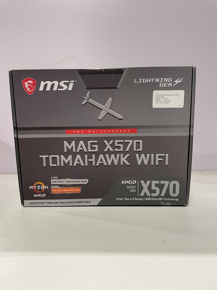 MSI MAG X570 TOMAHAWK WIFI Motherboard AMD X570 Socket AM4 DDR4 M.2 ATX USB 3.2