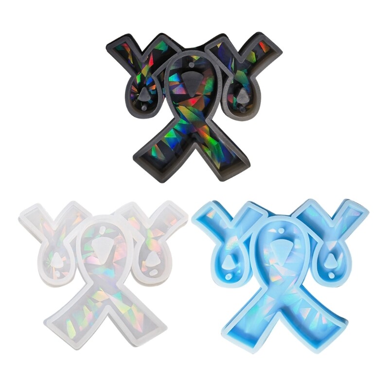 Ribbon Tie Shape Pendant Moulds Keychain Mold with HoleS Clay Jewelry Tool