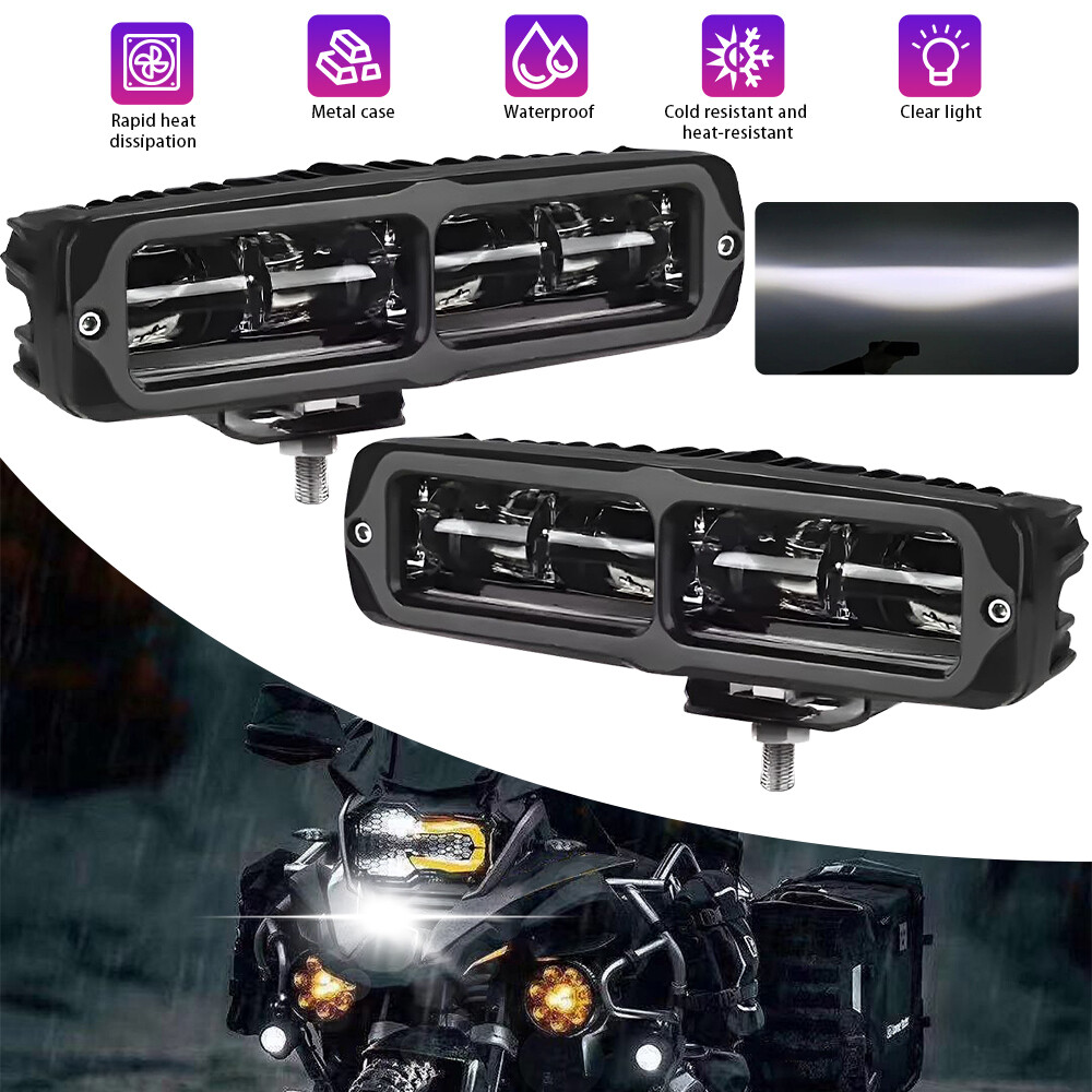2Pcs 6inch LED Work Light Bar Spot Pods Fog Lamp Offroad Driving Truck SUV ATV