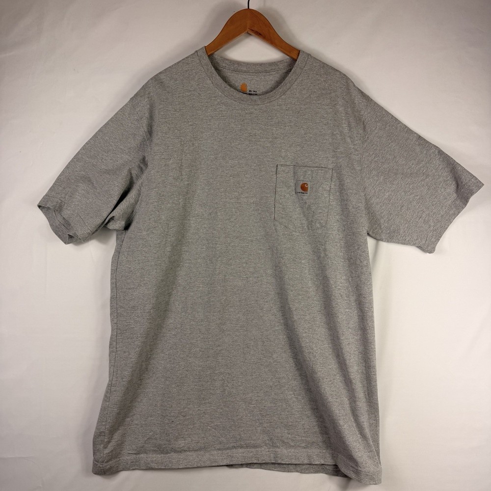 Carhartt T-Shirt Men's XL Tall Original Fit Gray Short Sleeve Pocket Tee