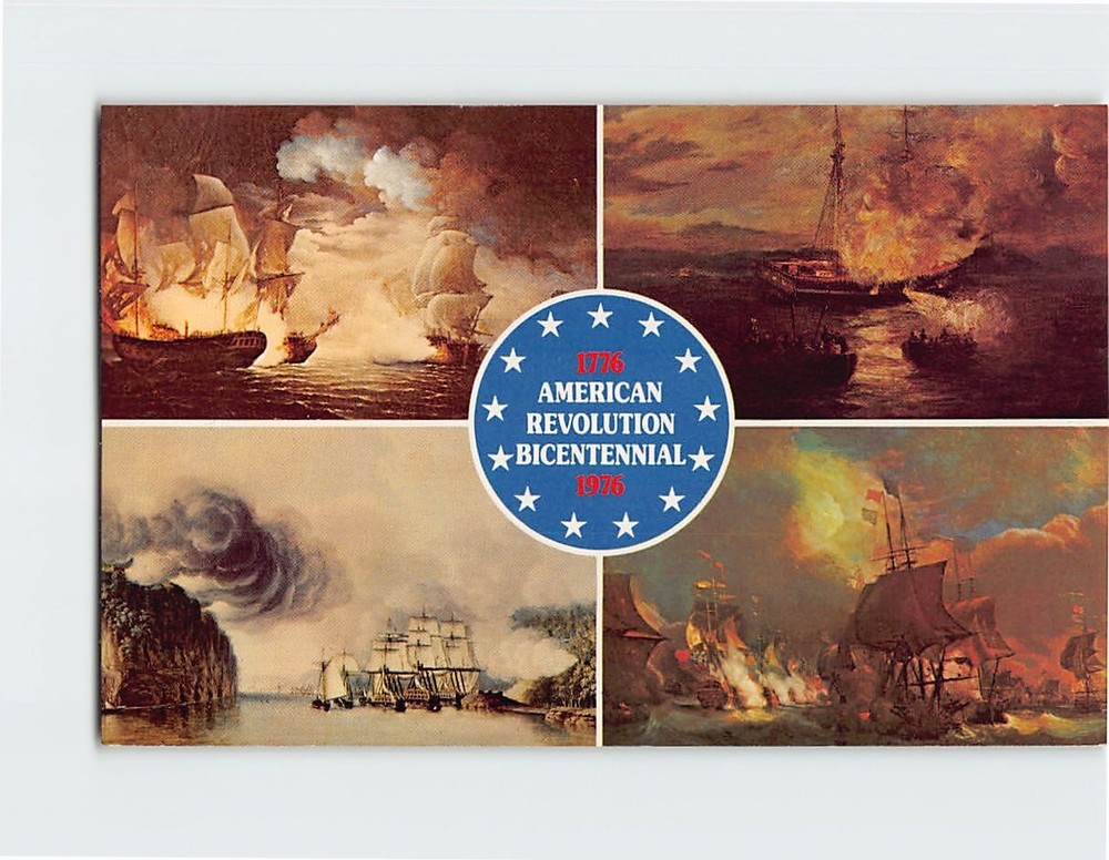 Postcard The War At Sea 1976 American Revolution Bicentennial USA