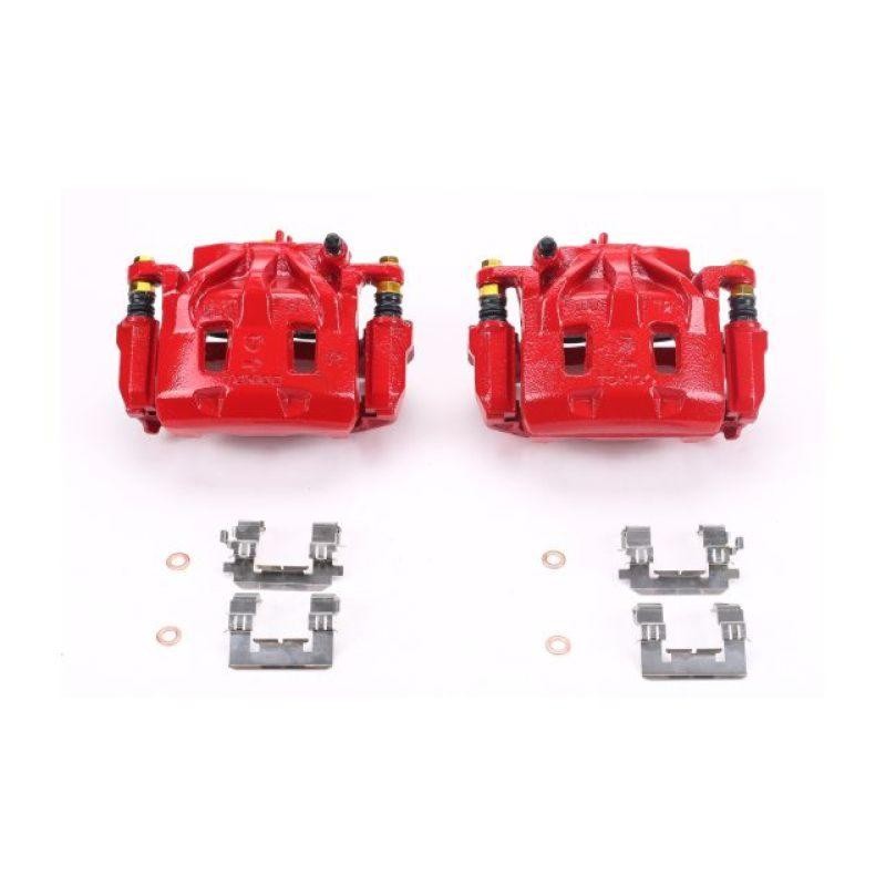 Power Stop Fits 06-07 Subaru B9 Tribeca Front Red Calipers w/Brackets - Pair