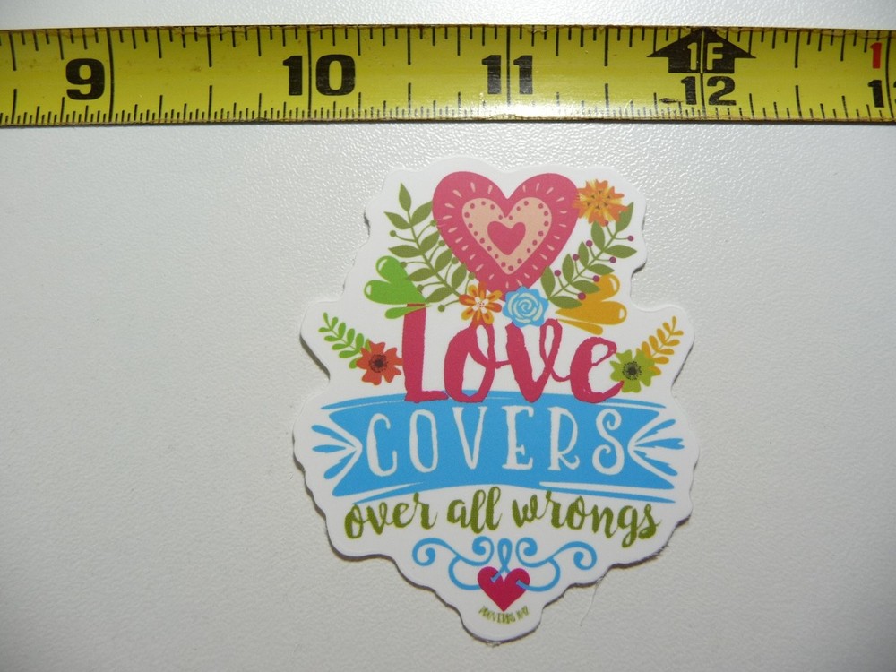 Christian Love Covers All Wrongs Decal - Faith-Based Sticker for Church & Home