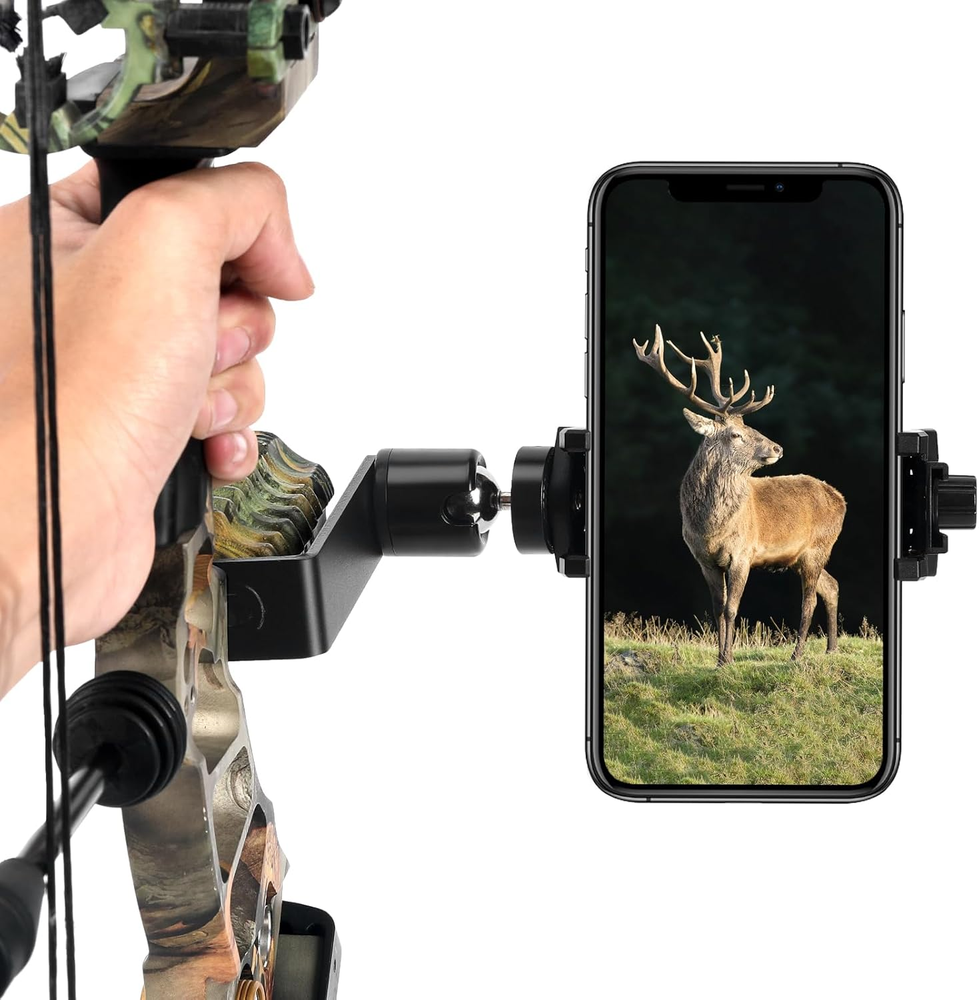Universal 360° Bow Phone Mount for Archery with Compatible Holder