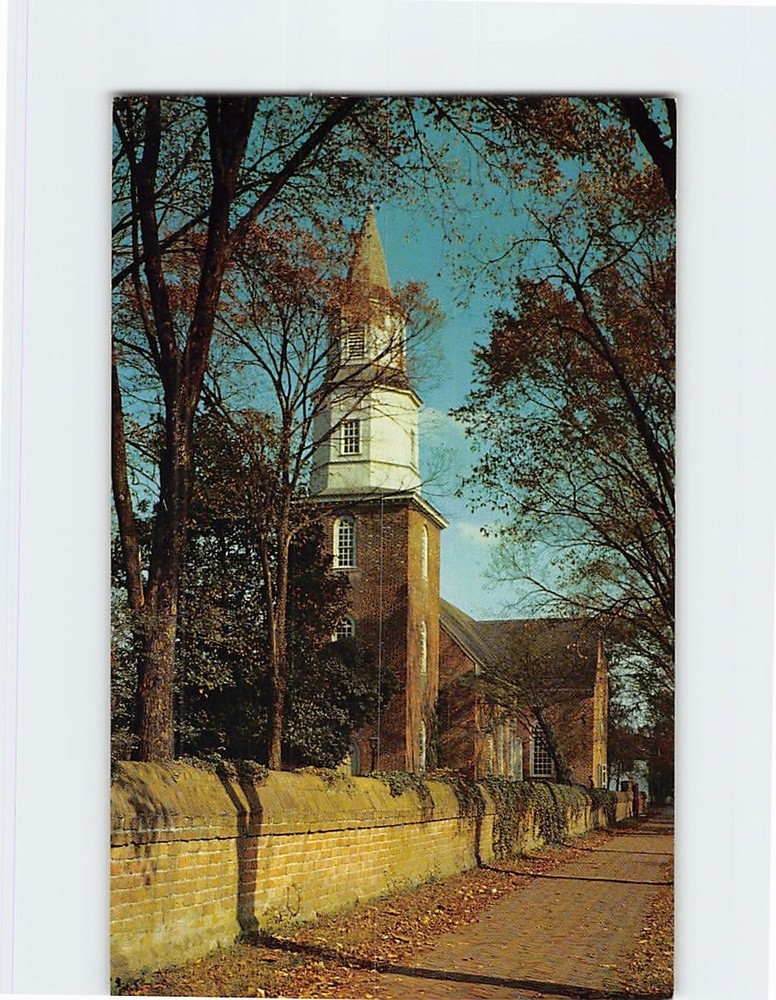 Postcard Bruton Parish Church Williamsburg Virginia USA North America