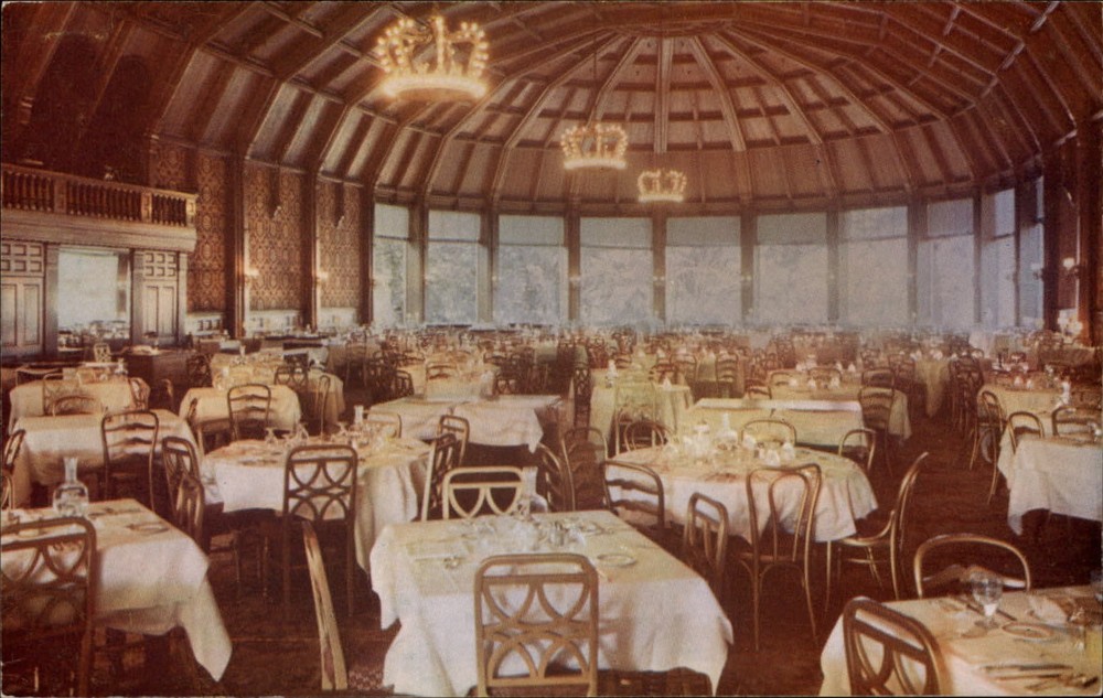 Coronado California Hotel Del Coronado Crown Room lighting ~ 1950s postcard