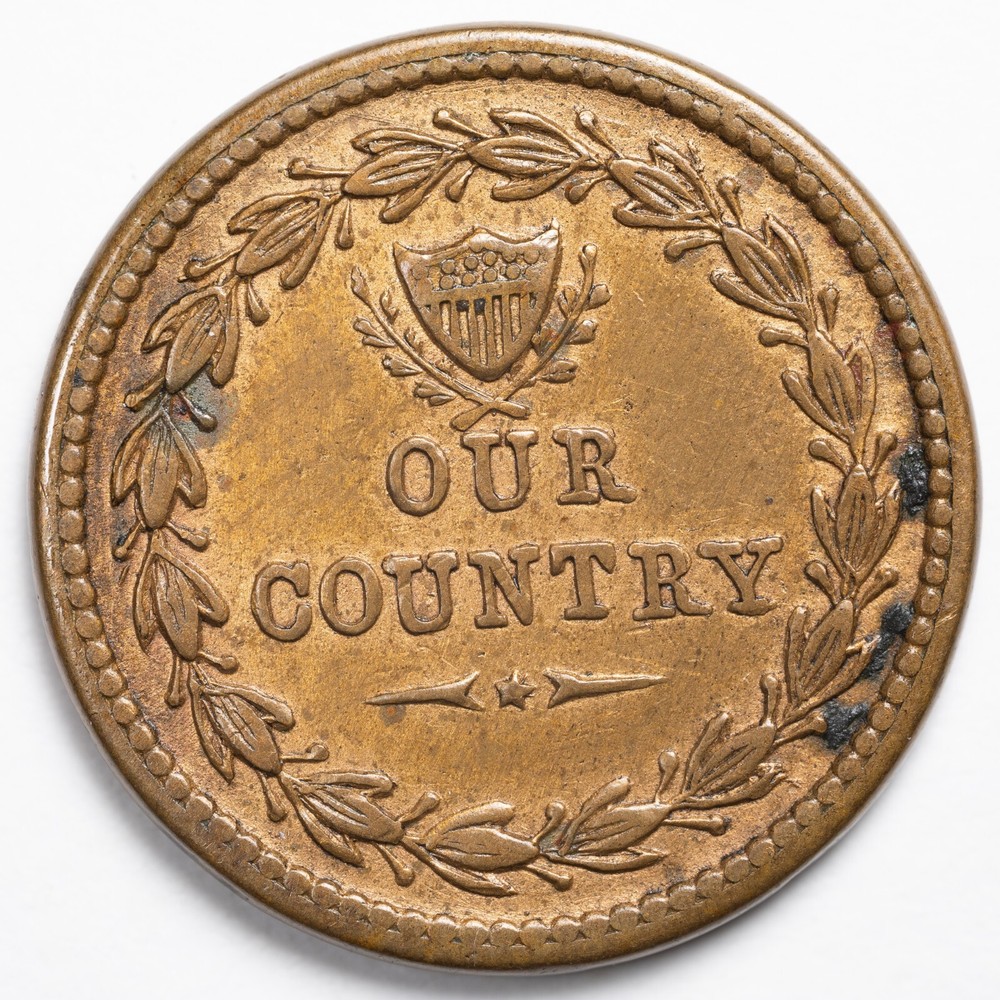 Patriotic Civil War Token with Cannons Flags and Drum Design 231/352