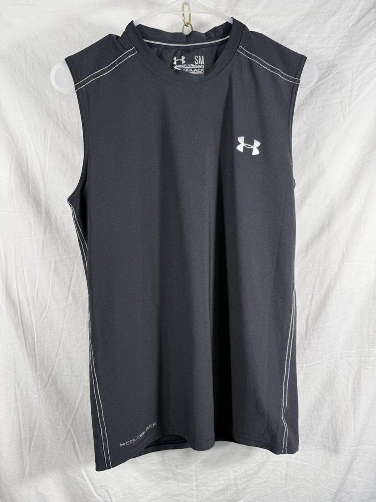 Under Armour Compression Tank Top Men's Small Sleeveless Shirt Black New
